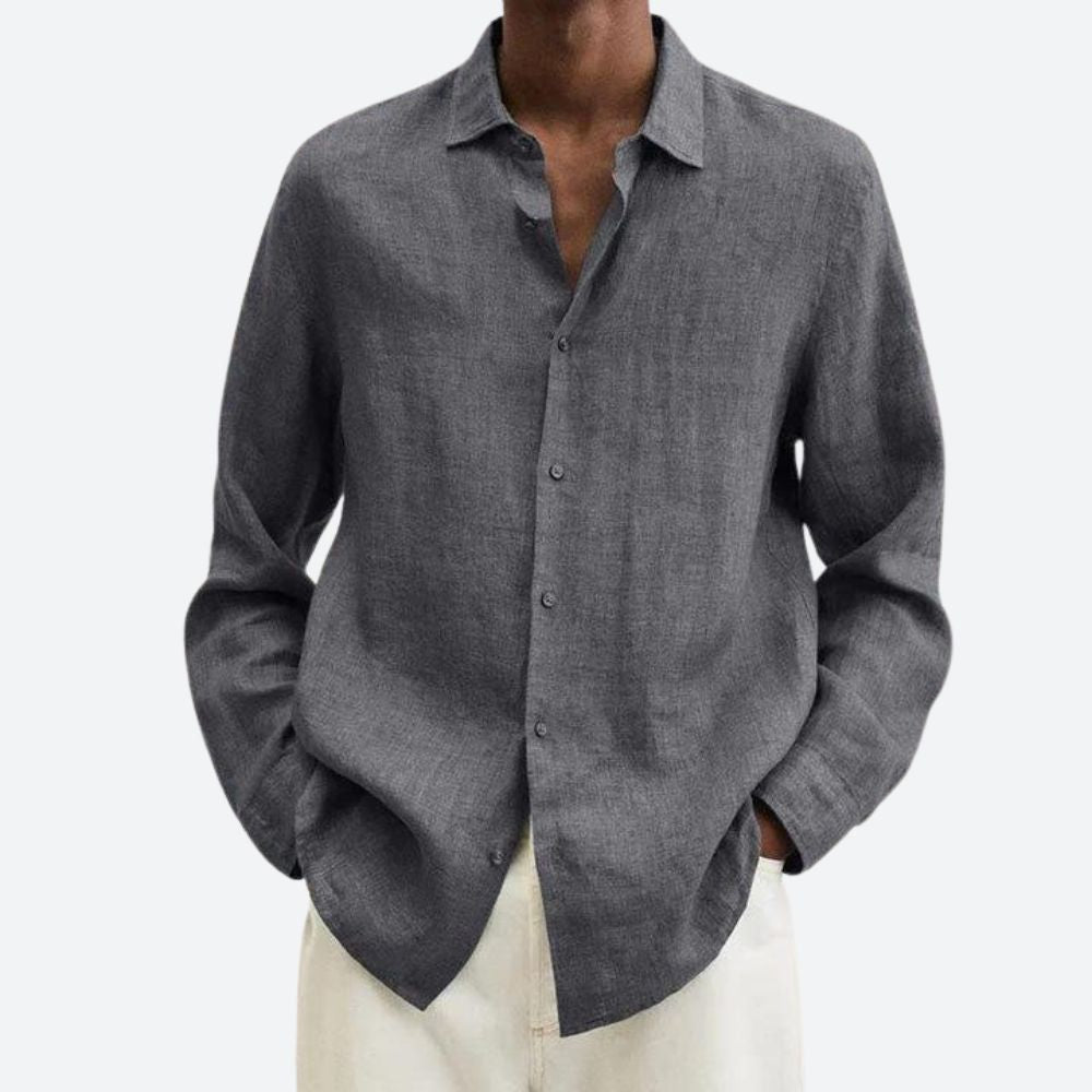 Elégante chemise en lin pour hommes - Pierre